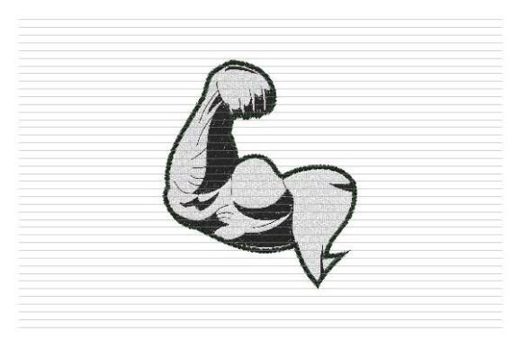 Body Building Embroidery Logo Fitness