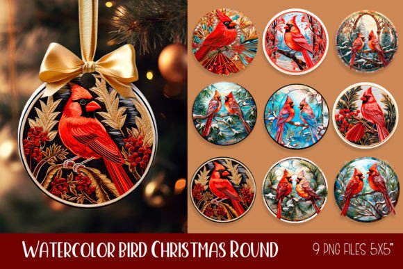 Cardinal Birds Ornament Print Embroidery Review