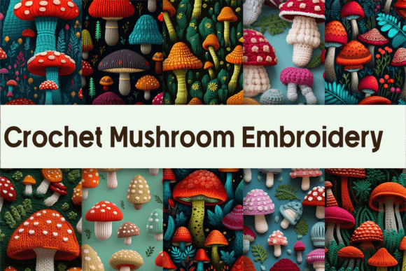 Crochet Mushroom Embroidery Background Review for Sellers