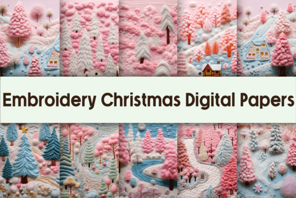 Embroidery Christmas Digital Papers: A Designer's Review