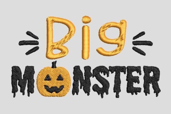 Horror Halloween Big Monster Embroidery