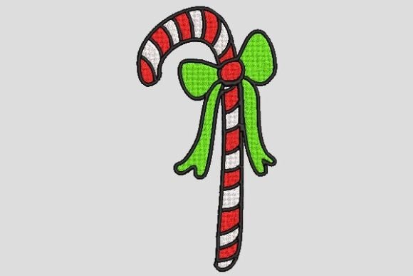 Merry Christmas Colorful Candy Embroidery