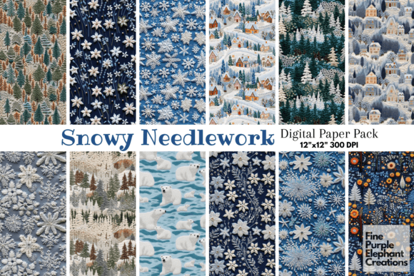 Winter Snow Embroidery Christmas Holiday Design Review